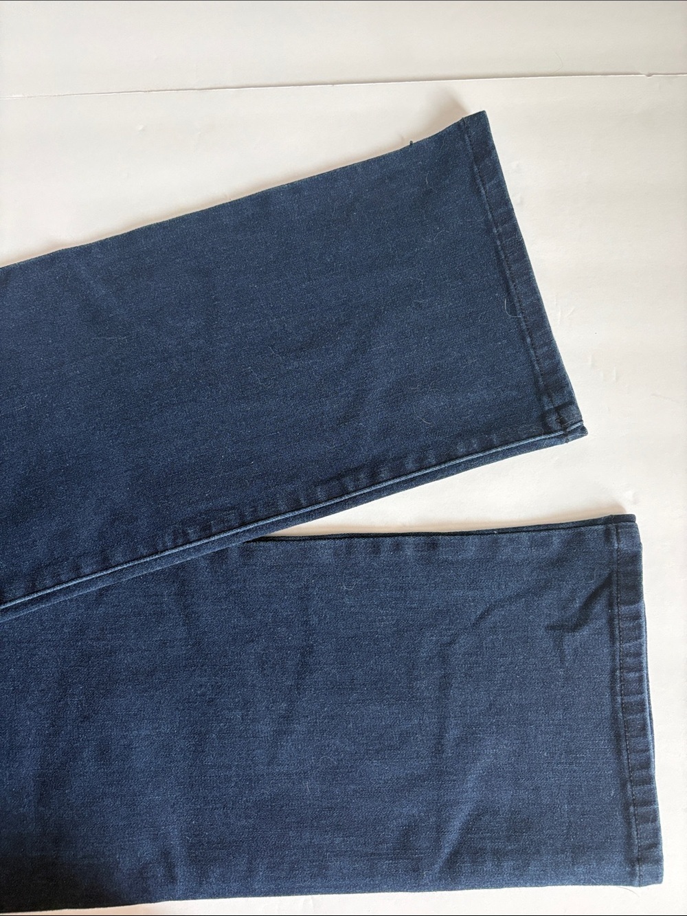 Betabrand dark wash straight leg 4-pocket blue jeans stretch waistband - Picture 12 of 16